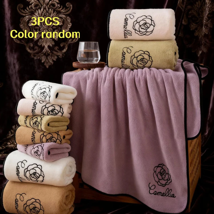 Serviette de bain en polaire corail Camellia 8