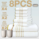 Ensemble 8 serviettes de bain hotel