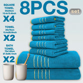 Ensemble 8 serviettes de bain hotel 8