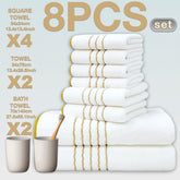 Ensemble 8 serviettes de bain hotel 9