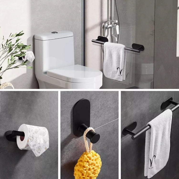 Ensemble de portes serviettes acier inox 3