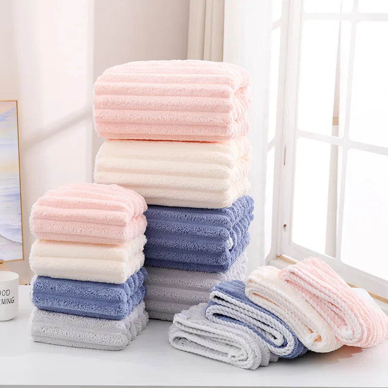 Ensemble de serviettes de bain en velours bonbon  2