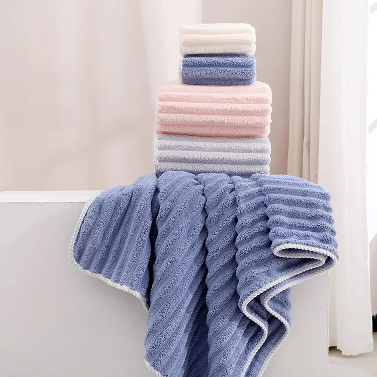 Ensemble de serviettes de bain en velours bonbon  3