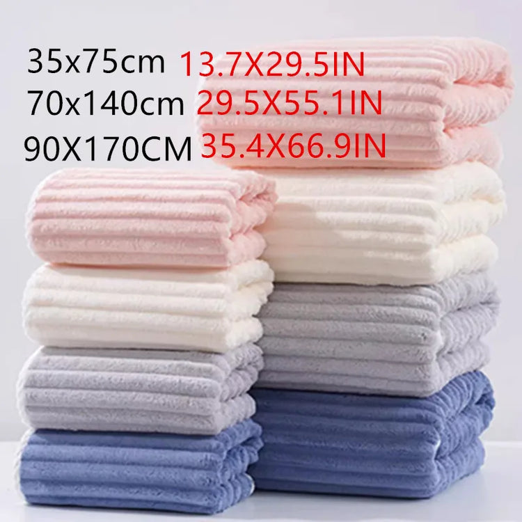 Ensemble de serviettes de bain en velours bonbon  6