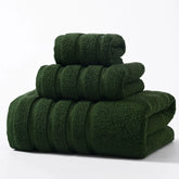 Ensemble de serviettes de bain vertes
