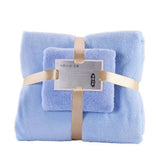 Lot de 2 serviettes de bain velour corail 3
