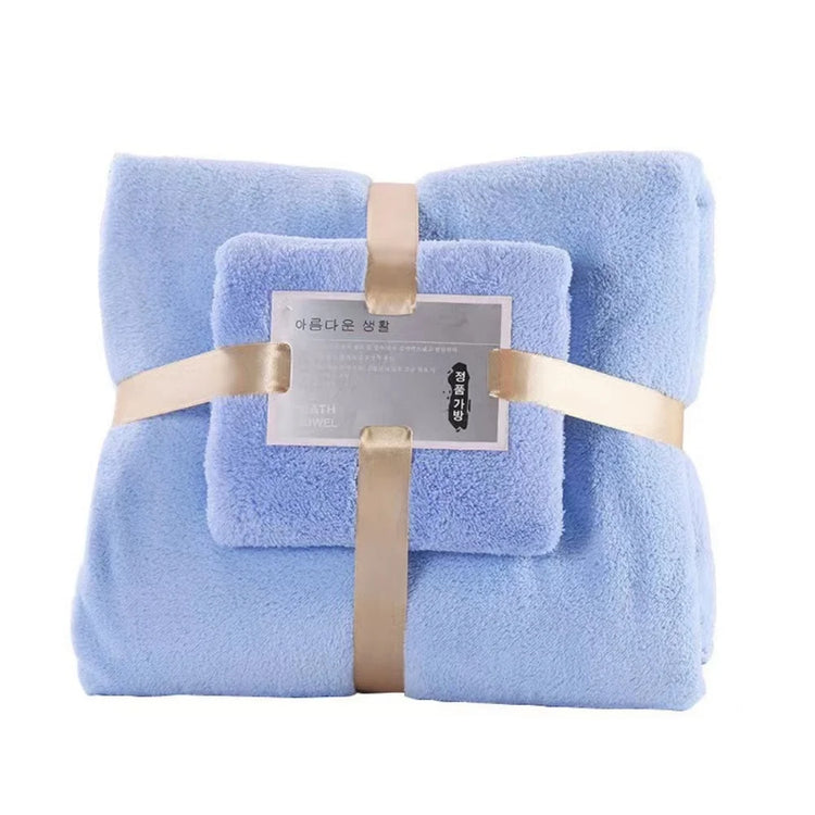 Lot de 2 serviettes de bain velour corail 3