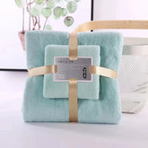 Lot de 2 serviettes de bain velour corail 5