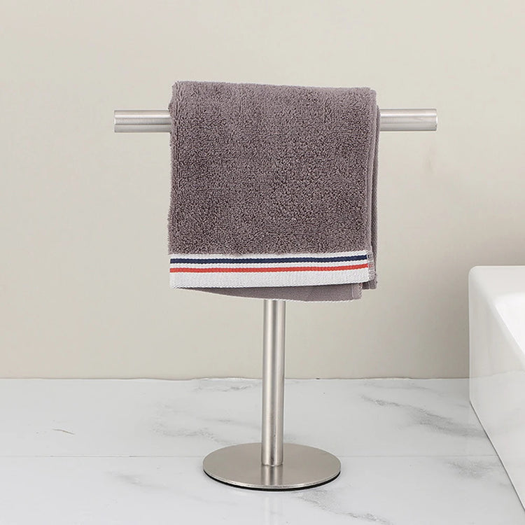 Porte-serviettes acier inox en forme de T 2
