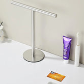 Porte-serviettes acier inox en forme de T 3