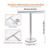 Porte-serviettes acier inox en forme de T 6