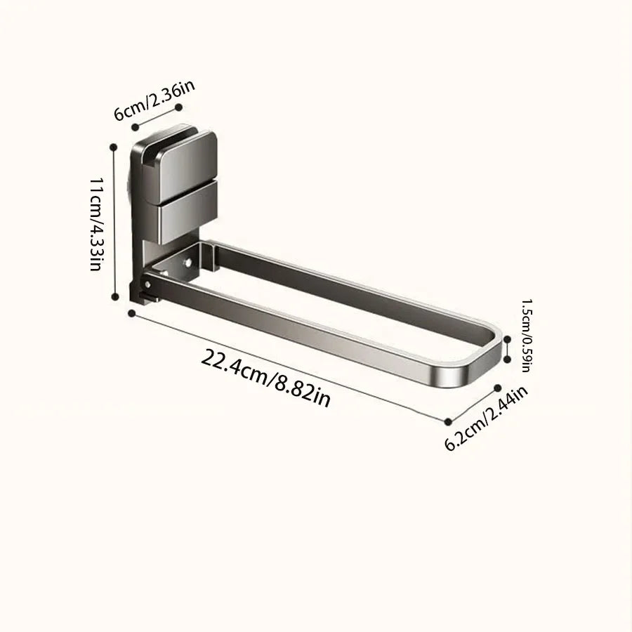 Porte serviette acier rabattable 2