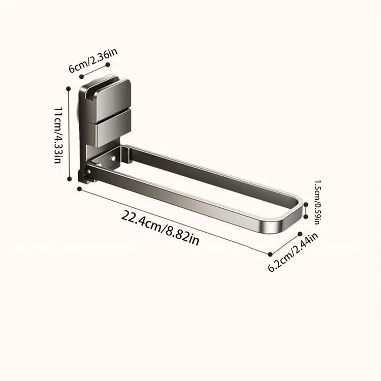 Porte serviette acier rabattable 2