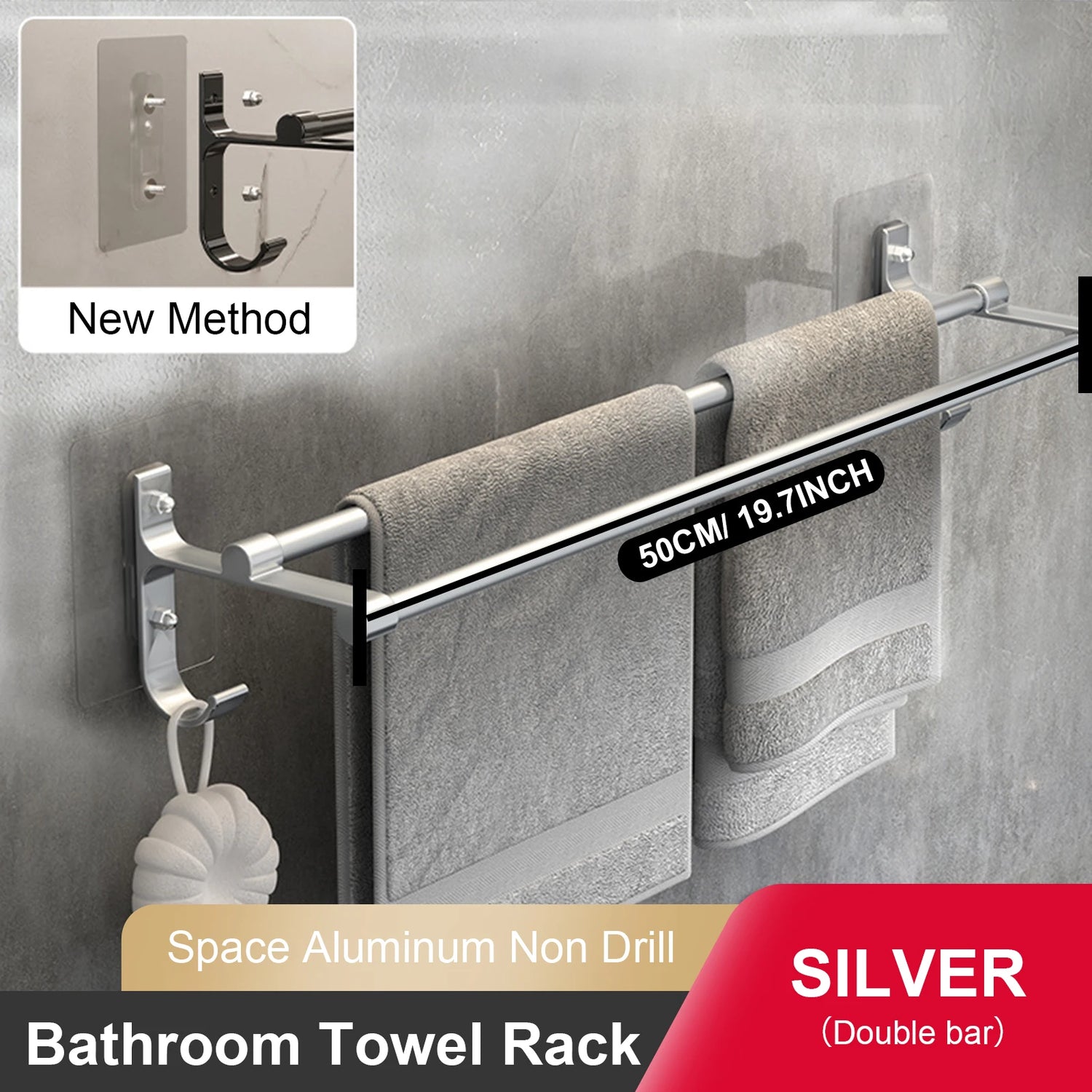 Porte serviette aluminium 12