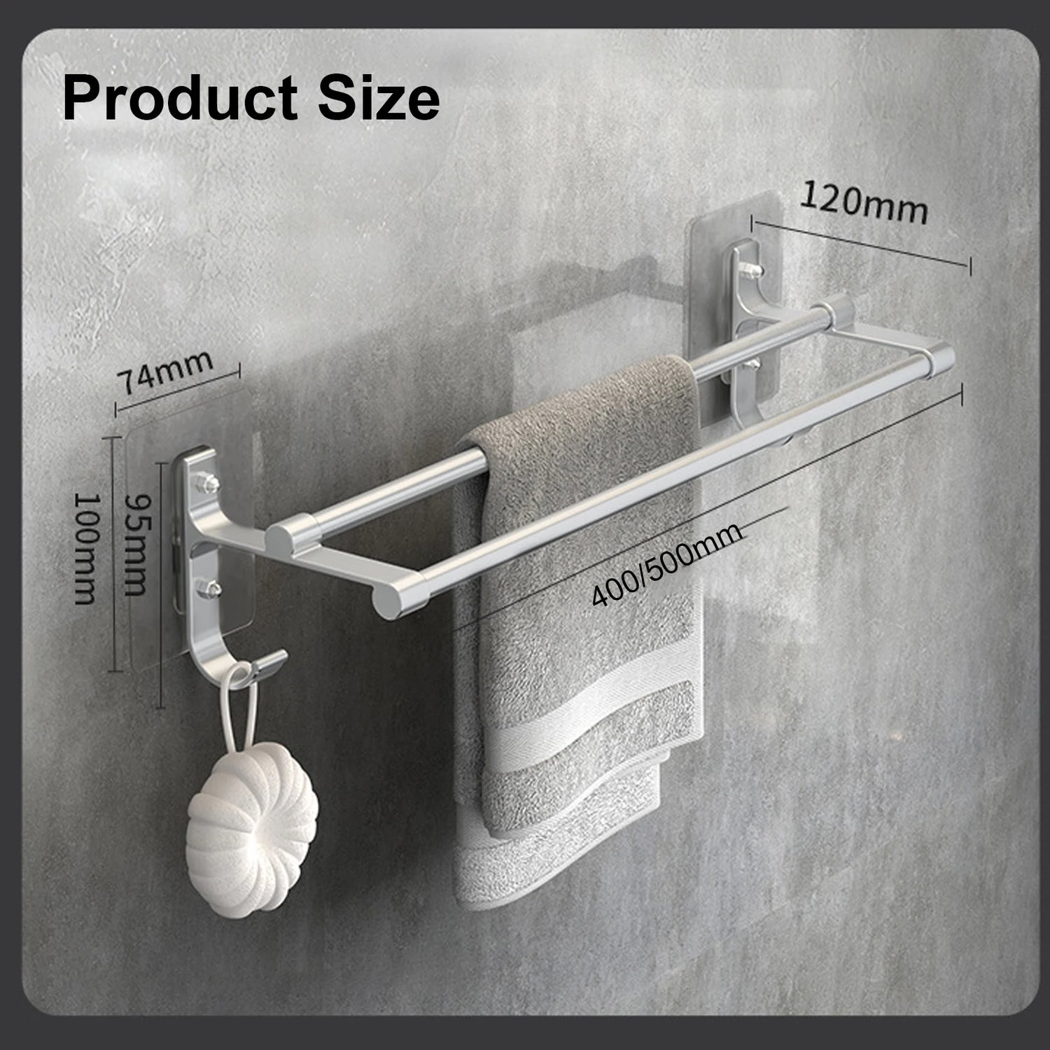 Porte serviette aluminium 6