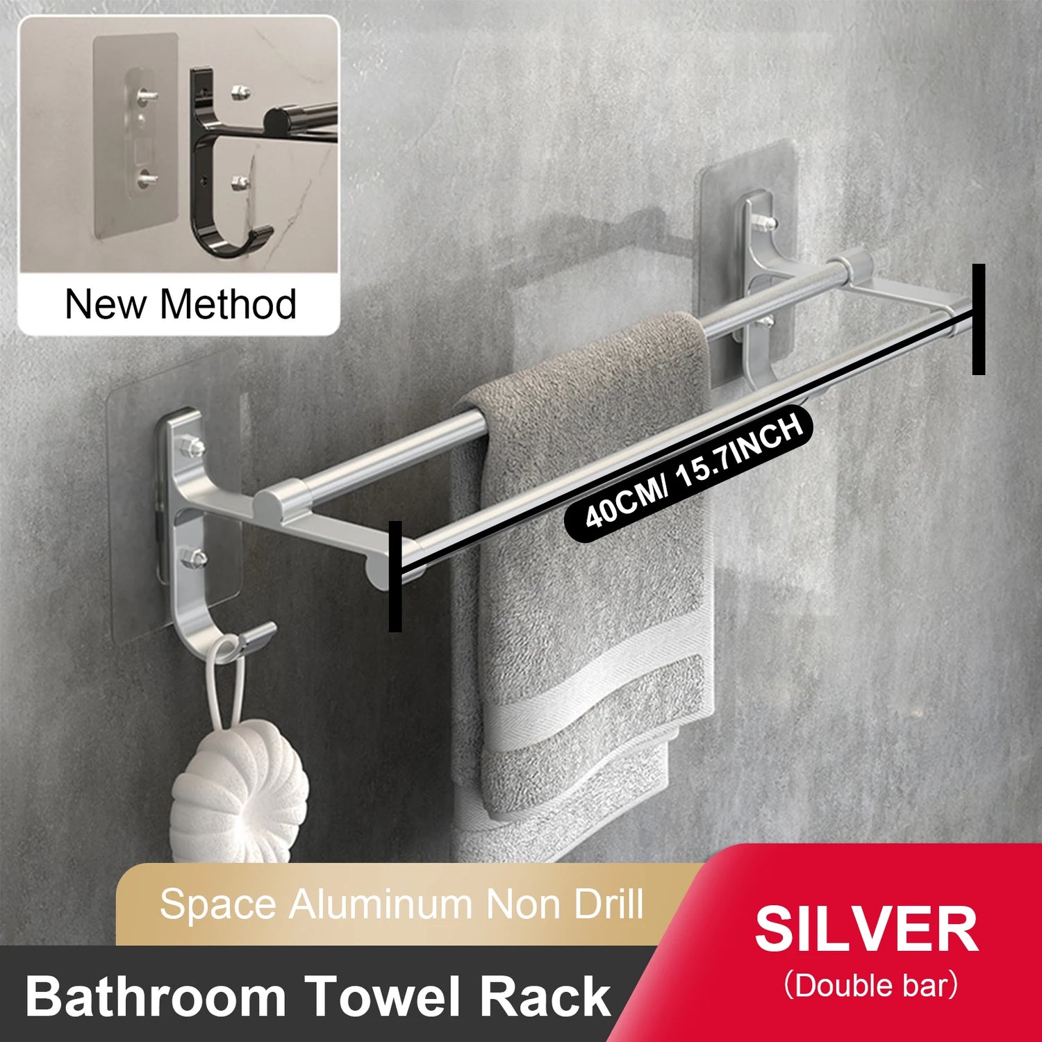 Porte serviette aluminium 9