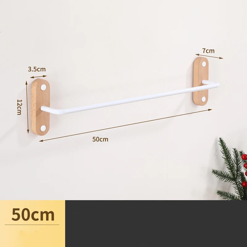 Porte serviette aluminium et bois 11