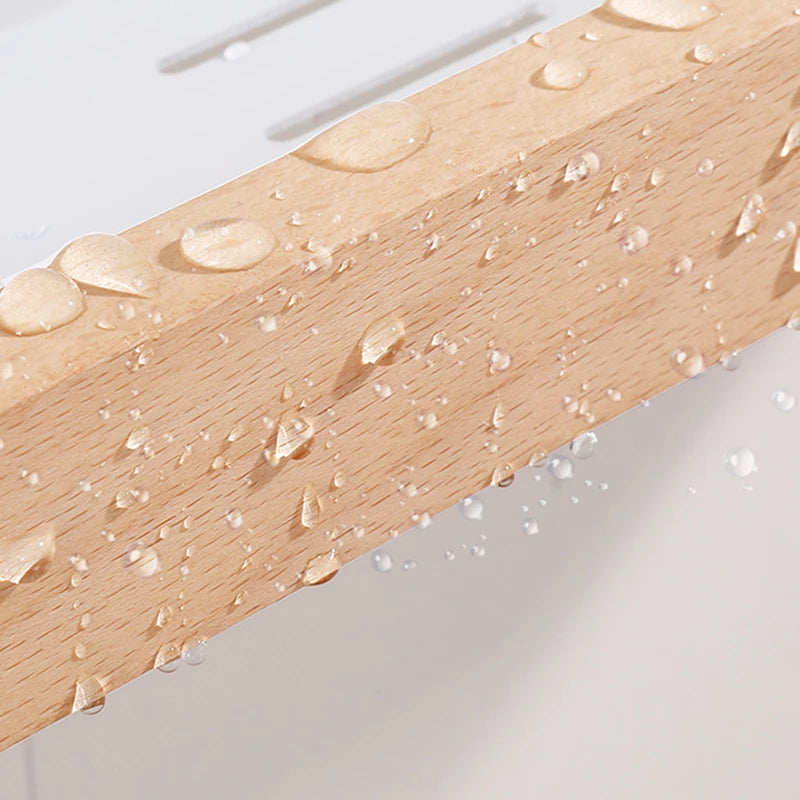 Porte serviette aluminium et bois 5