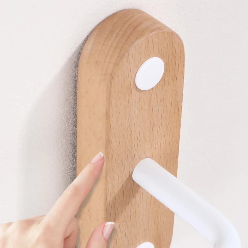 Porte serviette aluminium et bois 6