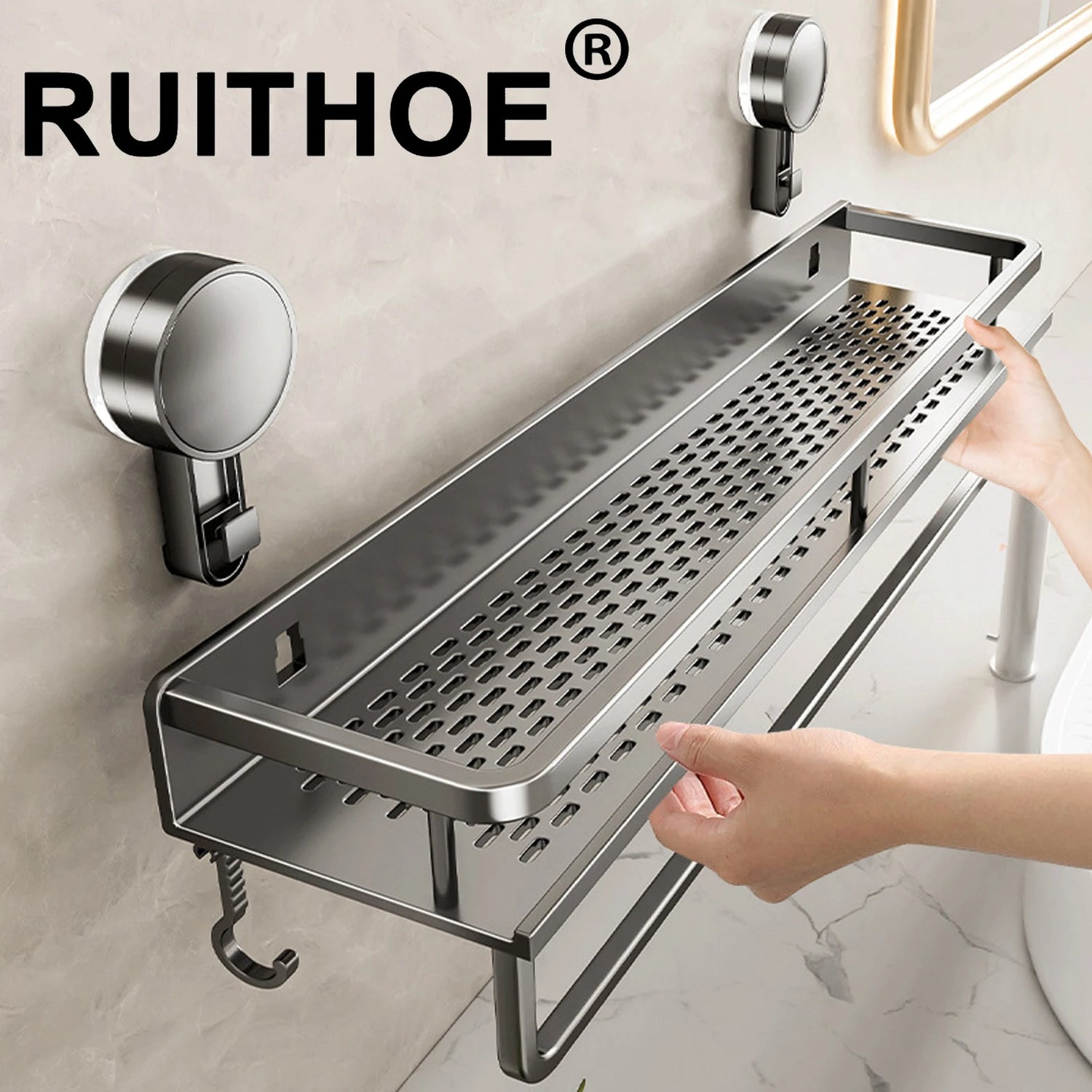Porte serviette avec étagère