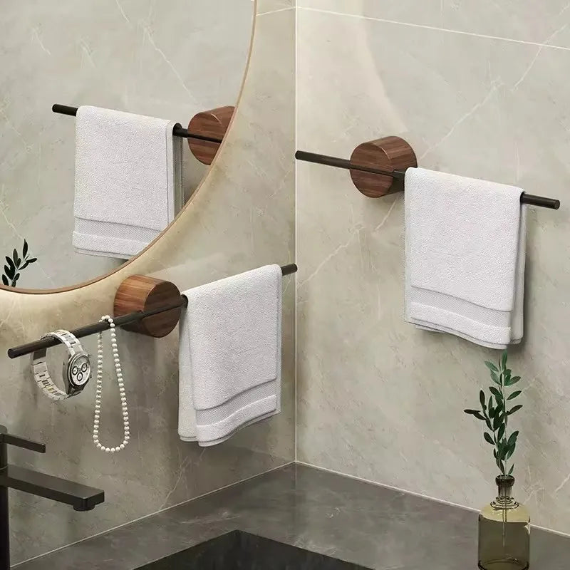 Porte serviette bois de noyer 4