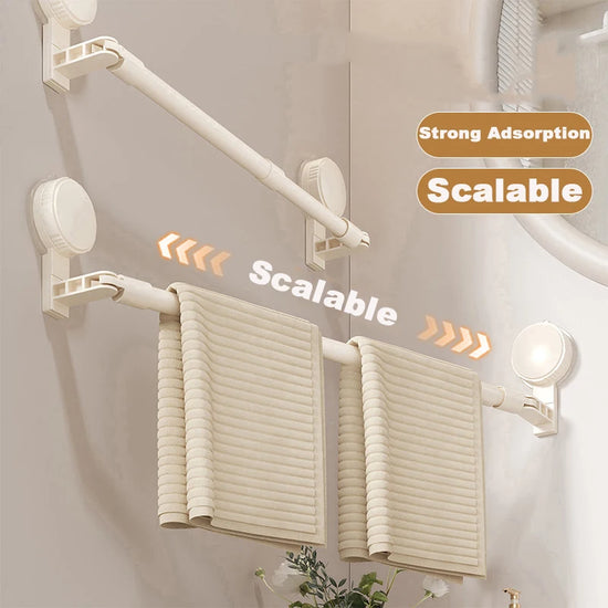 Porte serviette rétractable à ventouse