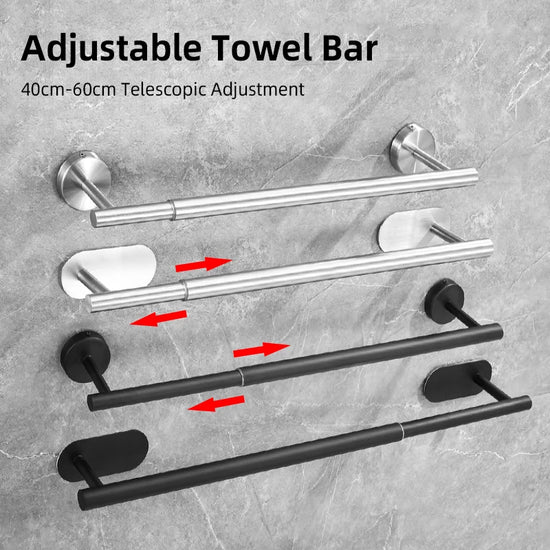 Porte serviettes réglable inox