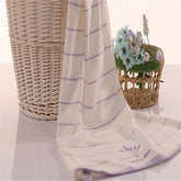 Serviette de Bain Brodé Lavande 7