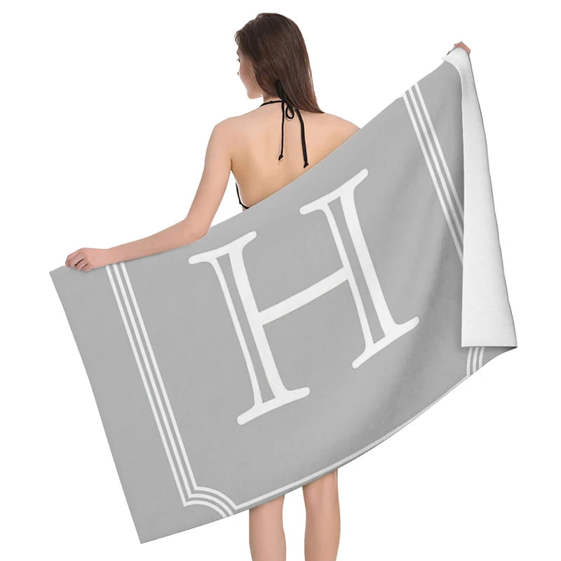 Serviette de bain alphabet H