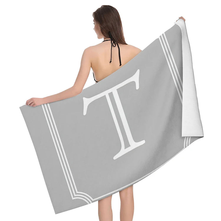 Serviette de bain alphabet T