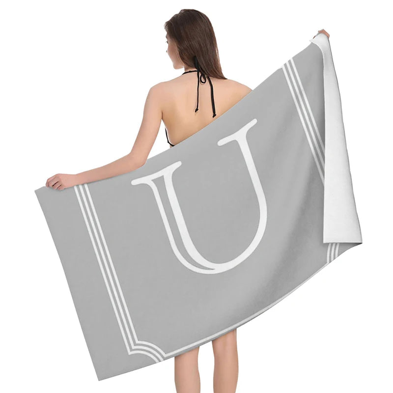 Serviette de bain alphabet U