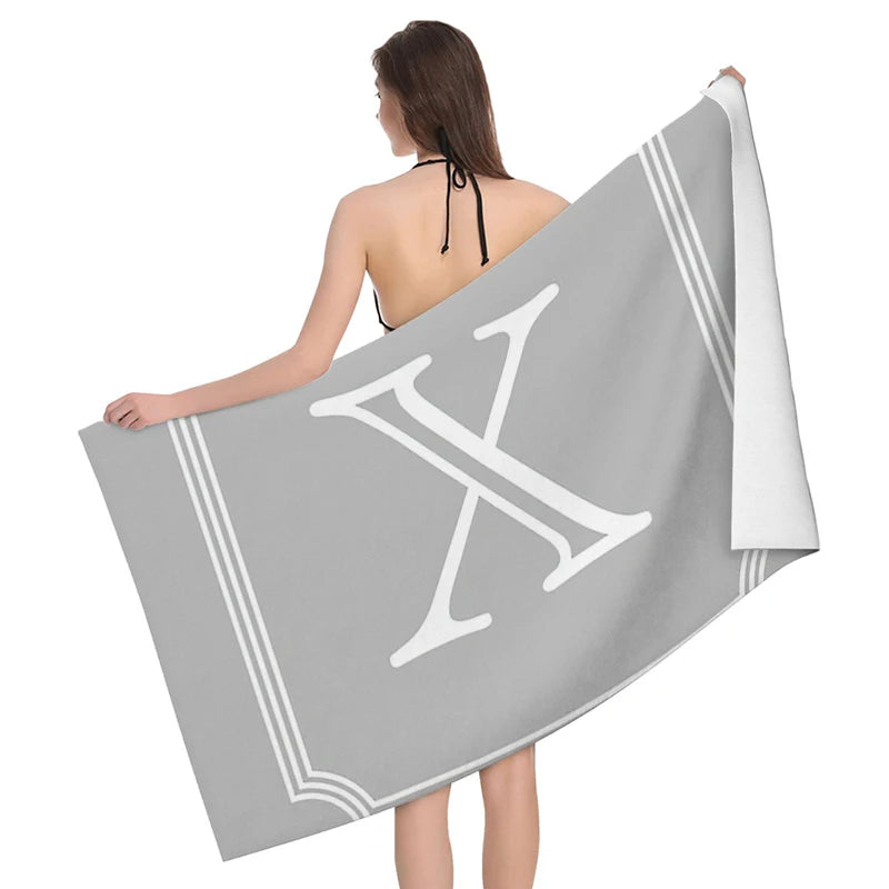 Serviette de bain alphabet X