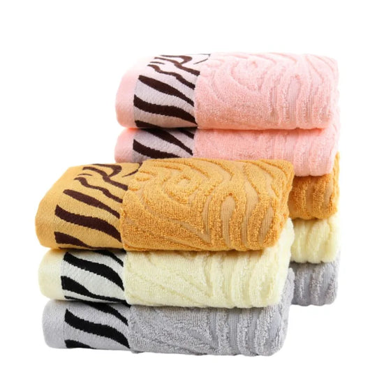 Serviette de bain bambou à rayures