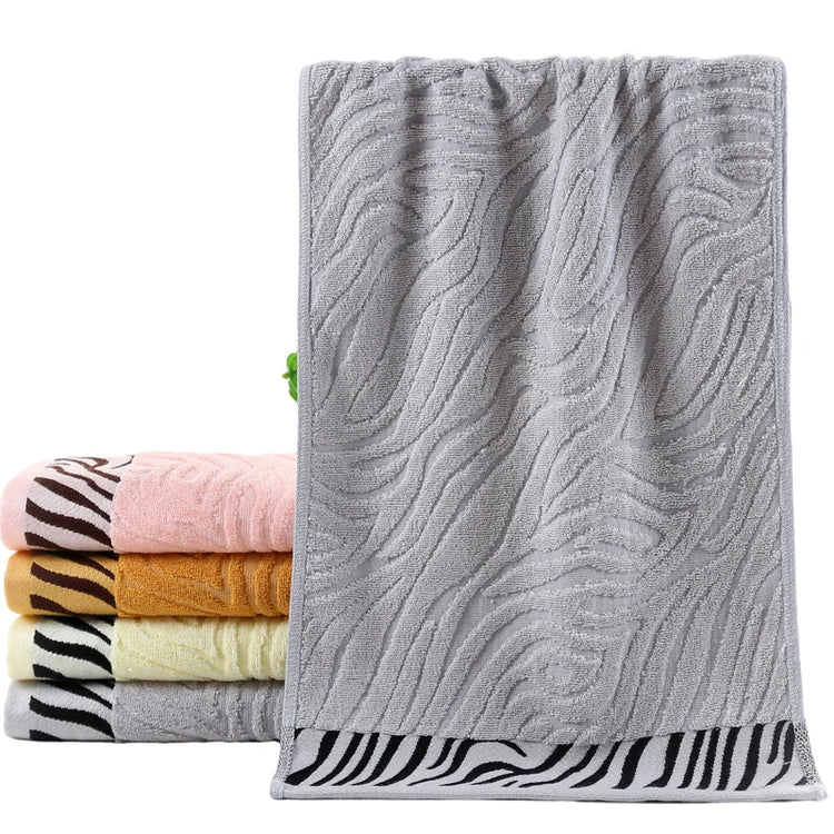 Serviette de bain bambou à rayures 2