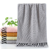 Serviette de bain bambou à rayures 9b