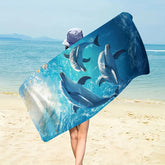 Serviette de bain dauphin 4