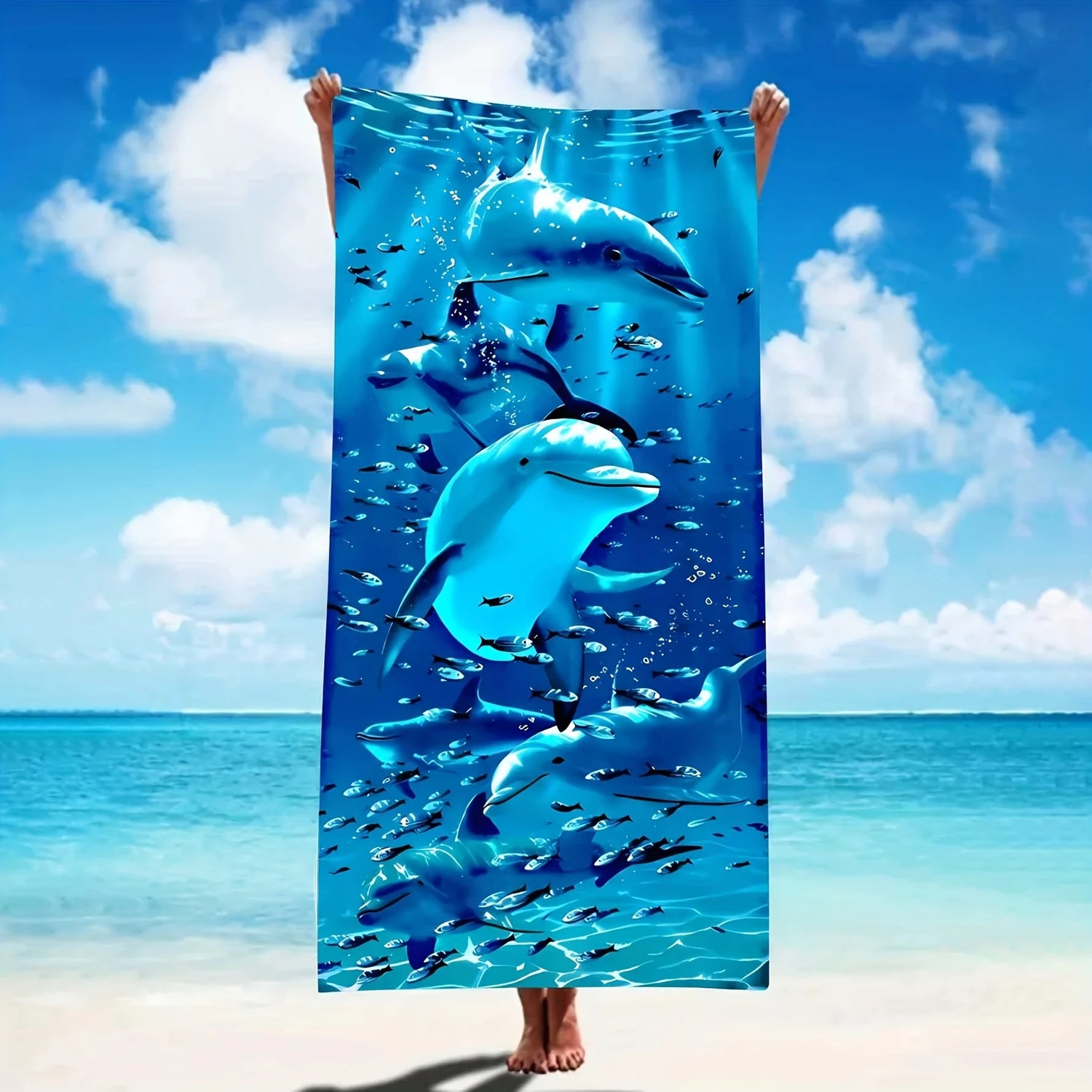 Serviette de bain dauphin 8