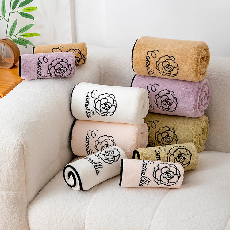 Serviette de bain en polaire corail Camellia 2
