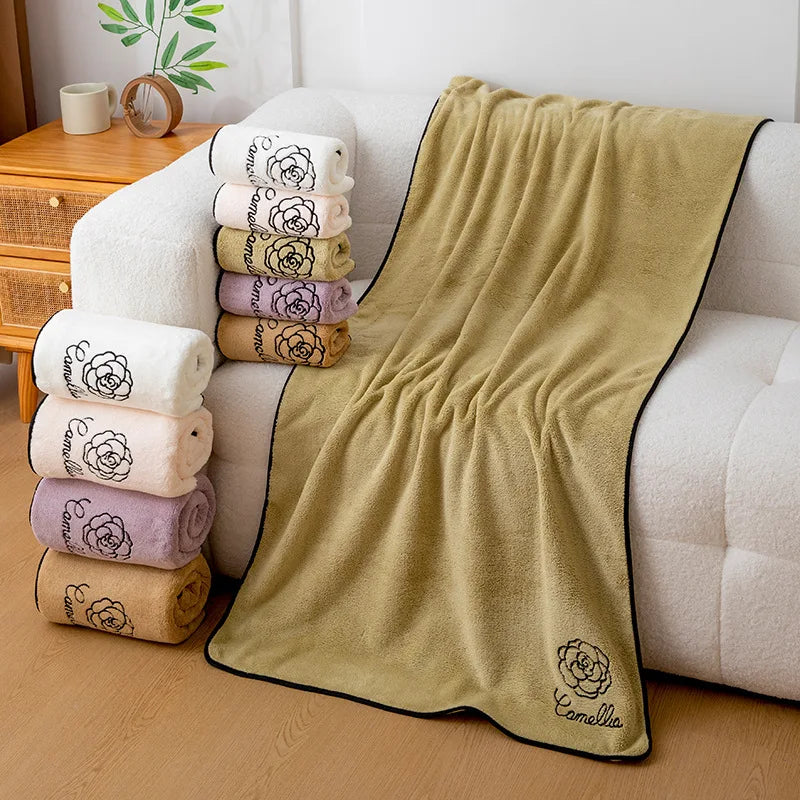 Serviette de bain en polaire corail Camellia 5