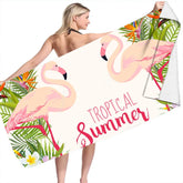 Serviette de bain flamand rose 6