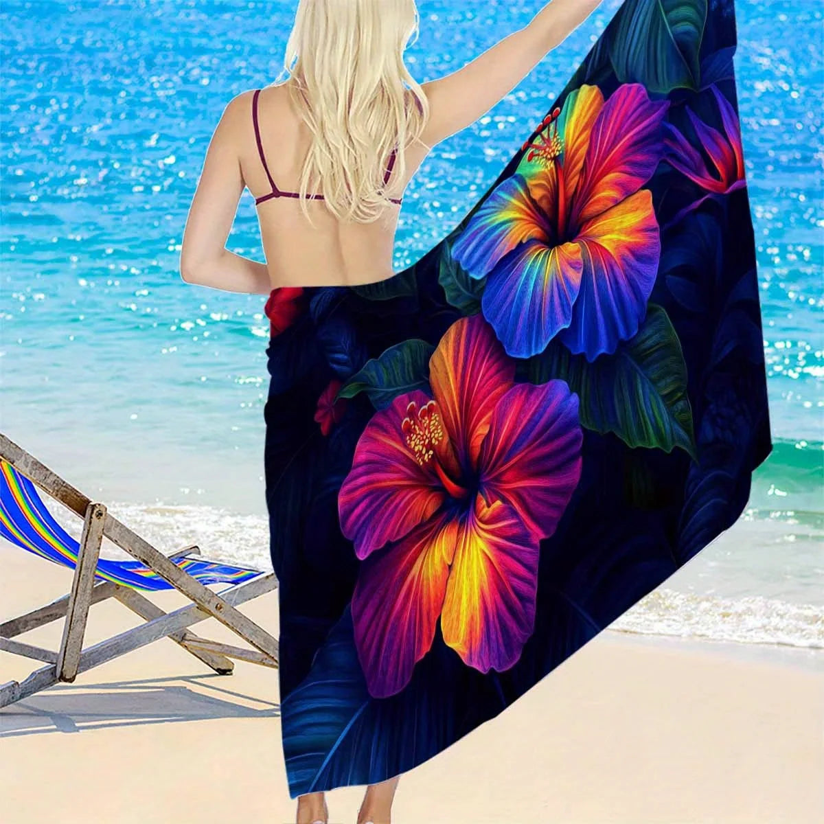 Serviette de bain hibiscus 2