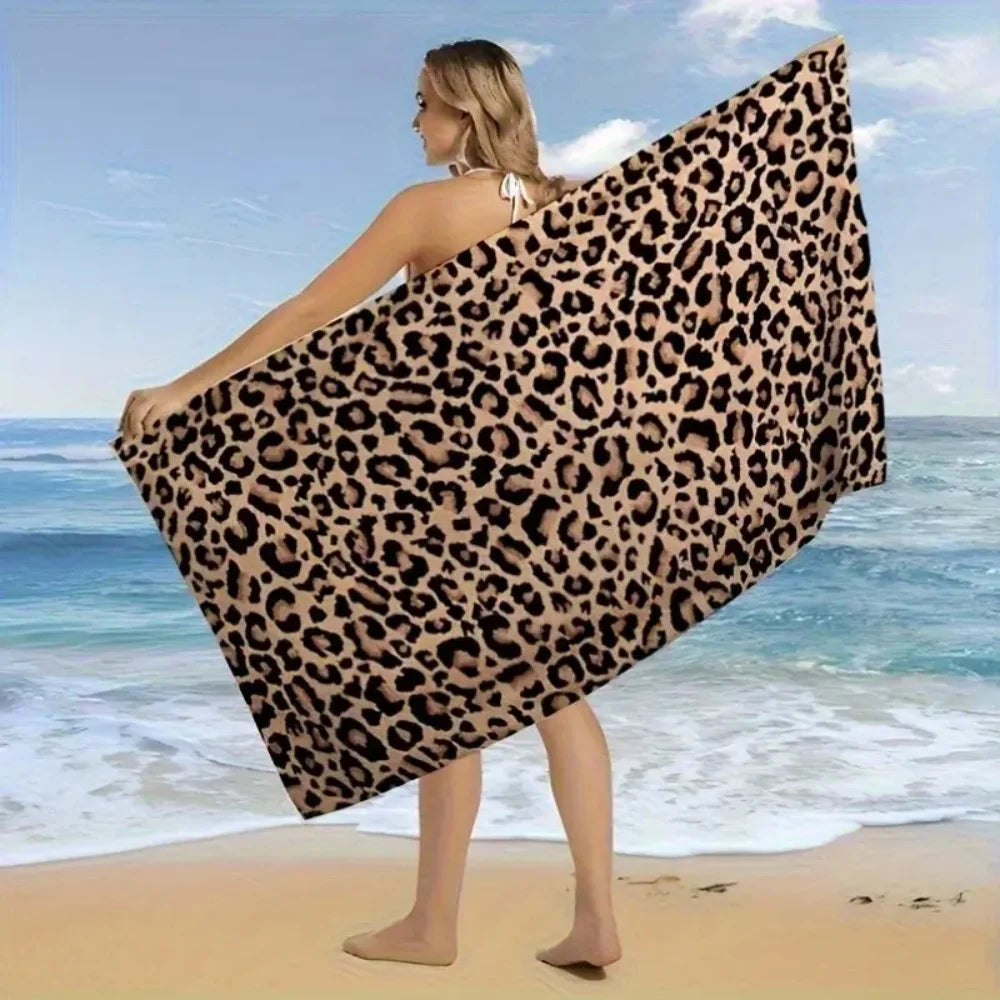 Serviette de bain léopard