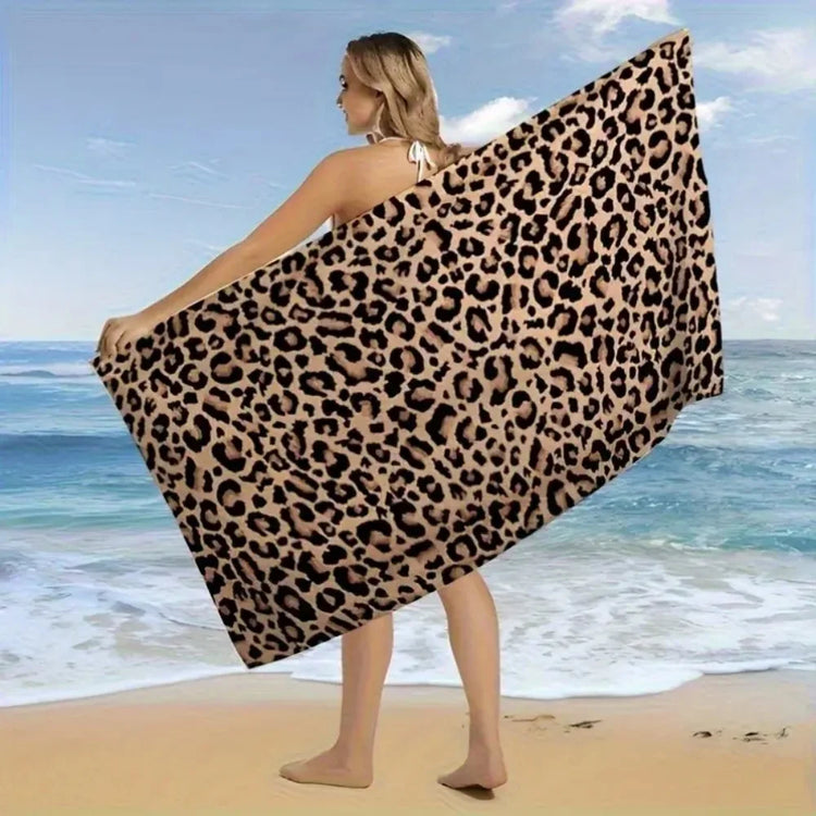 Serviette de bain léopard