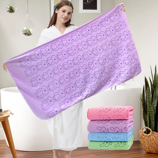 Serviette de bain lapin mignon