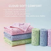 Serviette de bain lapin mignon 3