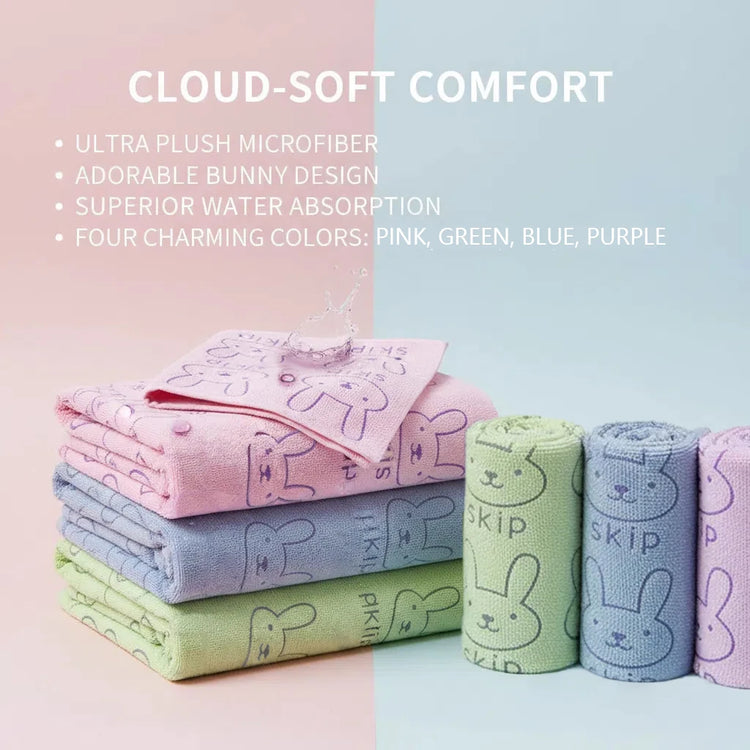 Serviette de bain lapin mignon 3