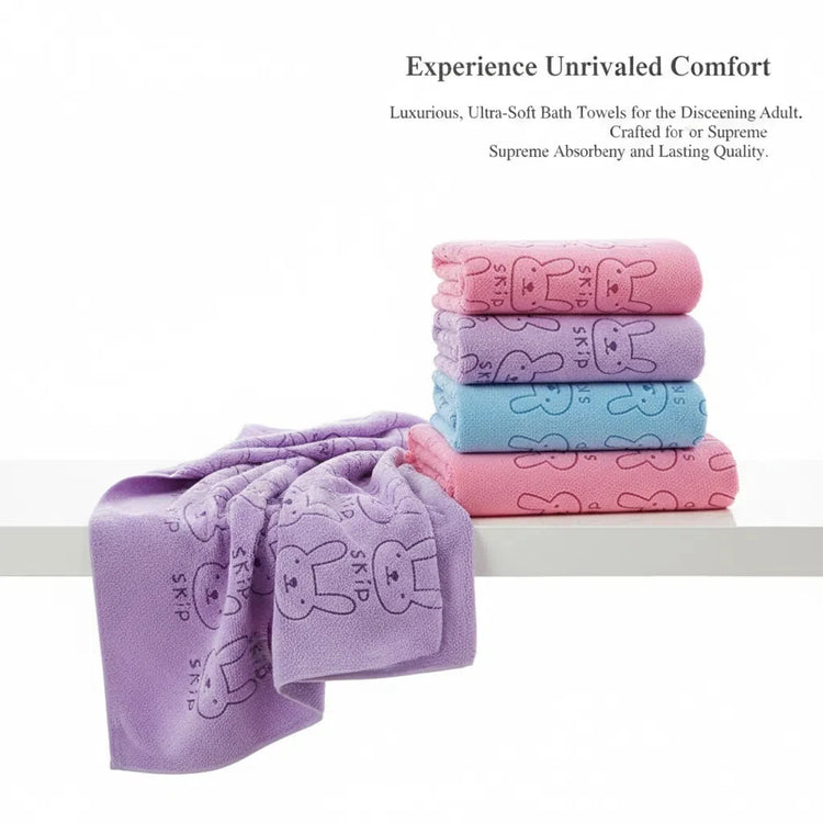 Serviette de bain lapin mignon 6