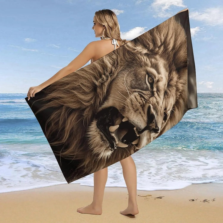 Serviette de bain lion 2