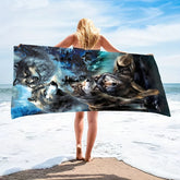 Serviette de bain loups 3