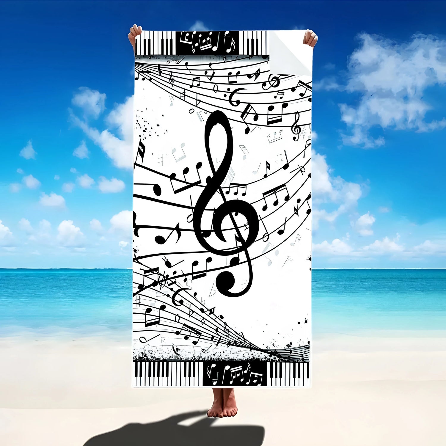 Serviette de bain musique